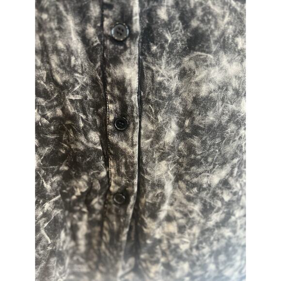 Michelle Mae Womens Y2K Acid Wash Button Blouse Top Size S Grunge Indie Skater - Picture 5 of 16